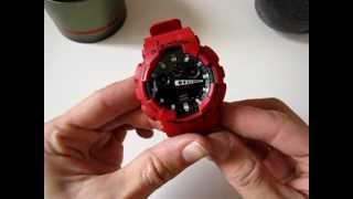 CASIO G-Shock GA-100B-4A - red/black ana-digi watch