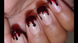 Bloody French Tip Nails - Twilight Inspired!!!