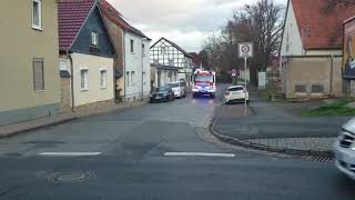Freiwillige Feuerwehr Erfurt Vieselbach rückt zu Baum droht auf Staße zu fallen raus!