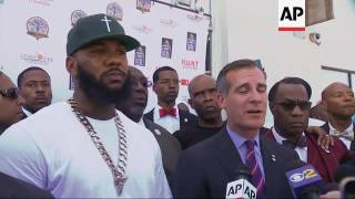 A few hundred attend LA gang summit organized by rapper The Game