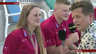 Mike Bushell - Falls in Pool - Slow-Motion - 1080HD - BBC Interview