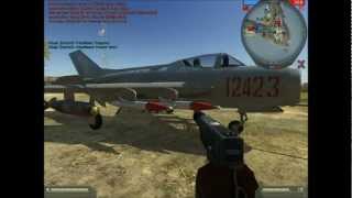 F-16 vs. MiG-19 in Battlefield 2 (AIX 2.0 mod)