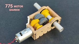 Making Powerful Gearbox Using 775 Motor || 775 Motor Gearbox