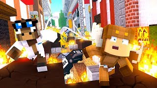 Minecraft Daycare - BABY ESCAPES REAL LIFE EARTHQUAKE! w/ MooseCraft (Minecraft Kids Roleplay)