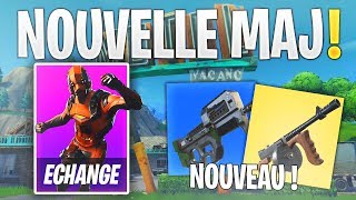 NOUVELLE MISE A JOUR, 2 NEWS ARMES, MARDI TERRAIN DE JEUX ET ECHANGE DE SKIN CADEAUX✔️Fortnite