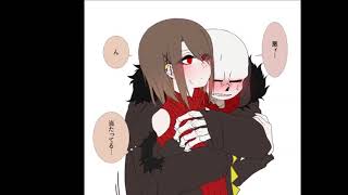 underfell sans x frisk :3