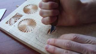 Геометрическая резьба по дереву. Урок 12 (geometric wood carving)