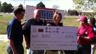 USO Fort Riley BBQ Check Presentation - Pellet Envy and Por