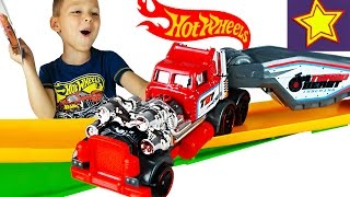 Грузовик Машинка Хот Вилс и магнитная машинка играем и запускаем Car toys Hot Wheels