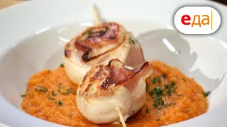 Морковный суп с куриными рулетами, блины с топингом | Дежурный по кухне