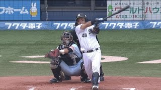 【プロ野球パ】田村の打球が高々と舞い上がる！3年目で嬉しいプロ初アーチ 2015/06/13 M-G