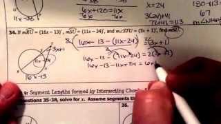 Circle unit review page 5 (chords, secants, and tangents)