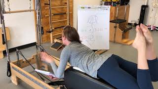 Reformer pulling straps with one arm for scoliosis
