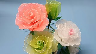 Cách Làm Hoa Hồng Grandiflora bằng vải voan
