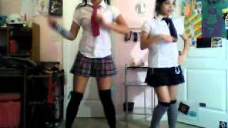 Danjo in school girl uniforms