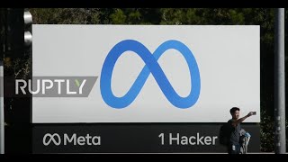 USA: Facebook"s thumbs-up logo replaced with Meta one at company"s Menlo Park HQ