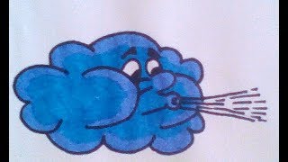 Как нарисовать тучку - How to draw a cloud - 如何画云 Как нарисовать милые рисунки