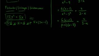 Algebra: Rationella uttryck 1