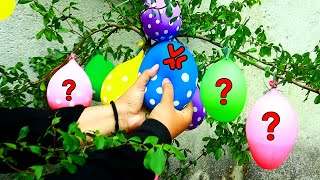 KESEMPROT TINTA BIRU! POHON BALON PENUH DENGAN HADIAH SLIME .