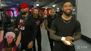 The Bloodline arriving at WWE RAW 11/28/22