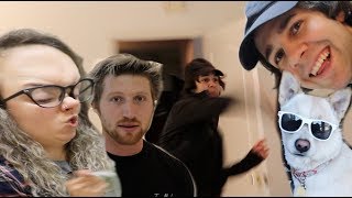 DAVID DOBRIK THROWS A NAPKIN AT MY DOG!! (evil)