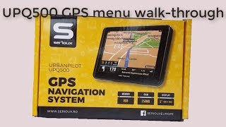 rd #278 Serioux UPQ500 GPS menu walk-trough