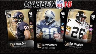 BARRY SANDERS | ROD WOODSON | RICHARD DENT | MADDEN 18 ULTIMATE TEAM PACK OPENING