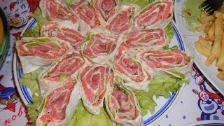 РУЛЕТ ИЗ ЛАВАША С КРАСНОЙ РЫБОЙ со сливочным сыром Готовим дома #Рецепты