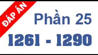 Đáp án game bắt chữ phần 25, câu 1261 đến câu 1290