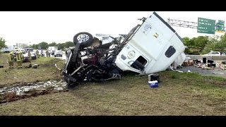 237 # Alex-Дальнобой США... Авария на ровной дороге..Жёсткое приземление...USA