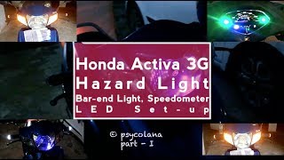 How to Install hazard lights on scooters and motorcycles | Honda Activa 3g | LED