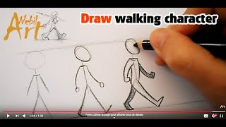 Draw a walking character is really very easy