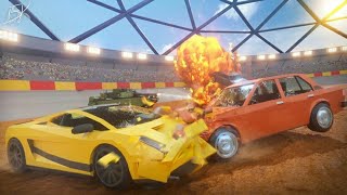 Играем в Кар Крашерс 2(Roblox), катаемся от первого лица+аварии
