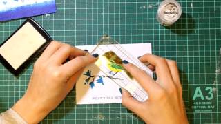 Быстрая открытка со штампами-конструкторами (Tutoria: CAS-Card using Hero Arts Layering Stamps)