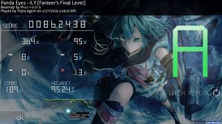 osu! - SKIN UPGRADE & ALTERNATING - Panda Eyes - ILY [Fanteer's Final Level] 7.40* 95.24% PASS