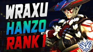 WRAXU AIMBOT HANZO! 52 ELIMS! [ OVERWATCH SEASON 8 TOP 500 ]