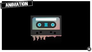 AUDIO SPECTRUM TAPE CASSETTE #2 | VISUALISER TEMPLATE | BLACK SCREEN ANIMATION [CCM]