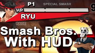Smash Bros. Ryu Match With HUD (Experimental Graphic Animation)