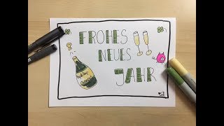 Neujahrskarte Grusskarte selber machen