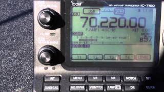 M0TAZ testing 6 element 4m beam on 70MHz with Icom IC-7100