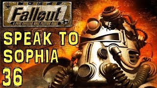 Fallout 1 - Speak to Sophia receive holodisk (Library) (BOS) - Part #36