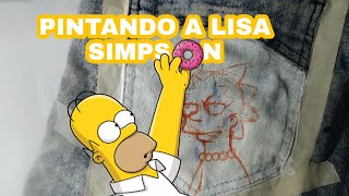 pintando bolso de calça