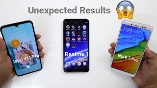 ViVo V11 Pro Vs Redmi Note 5 Pro Vs Realme 1 SpeedTest  Comparison I Hindi