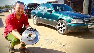Простое УЛУЧШЕНИЕ ТОРМОЗНОЙ системы! МЕРСЕДЕС W202 Дырявыймерс AutoDogTV #27