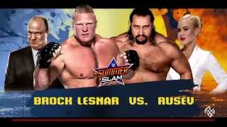 WWE 2K16 BROCK LESNAR VS RUSEV with Commentary
