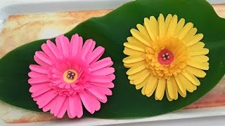 DIY Paper Crafts : How to Make Beautiful Daisy Paper Flowers Tutorial for Home Decoration