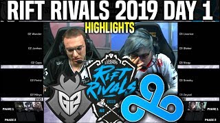 C9 vs G2 Highlights NA vs EU Rift Rivals - Cloud9 vs G2 Esports Highlights NA vs EU Rift Rivals Day1