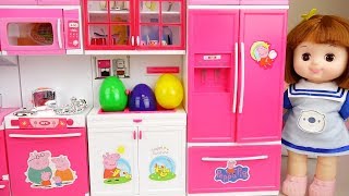 Baby Doli and kitchen toys baby doll surprise eggs play