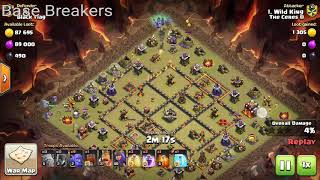 Anti 3 star base clear with Bowitch attack strategy use th10 max player against max th10.