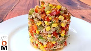 Салат с Тунцом "Ужин Рыбака" | Яркий и Вкусный Салатик | Tuna Salad Recipe